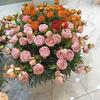 Silk Rose Realistic Floral Arrangement For Wedding And Home Gift Decoration