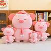 Adorable Pink Plush Pig Toy Cute Nighttime Buddy With Hat For Kids Comforting Sleep Companion