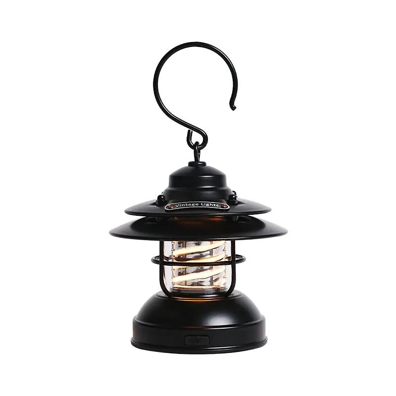 LED USB Desk Lamp Outdoor Emergency Flashlight Rechargeable Metal Vintage Hanging Camping Lamp Hanging Tent Lamp horse lantern