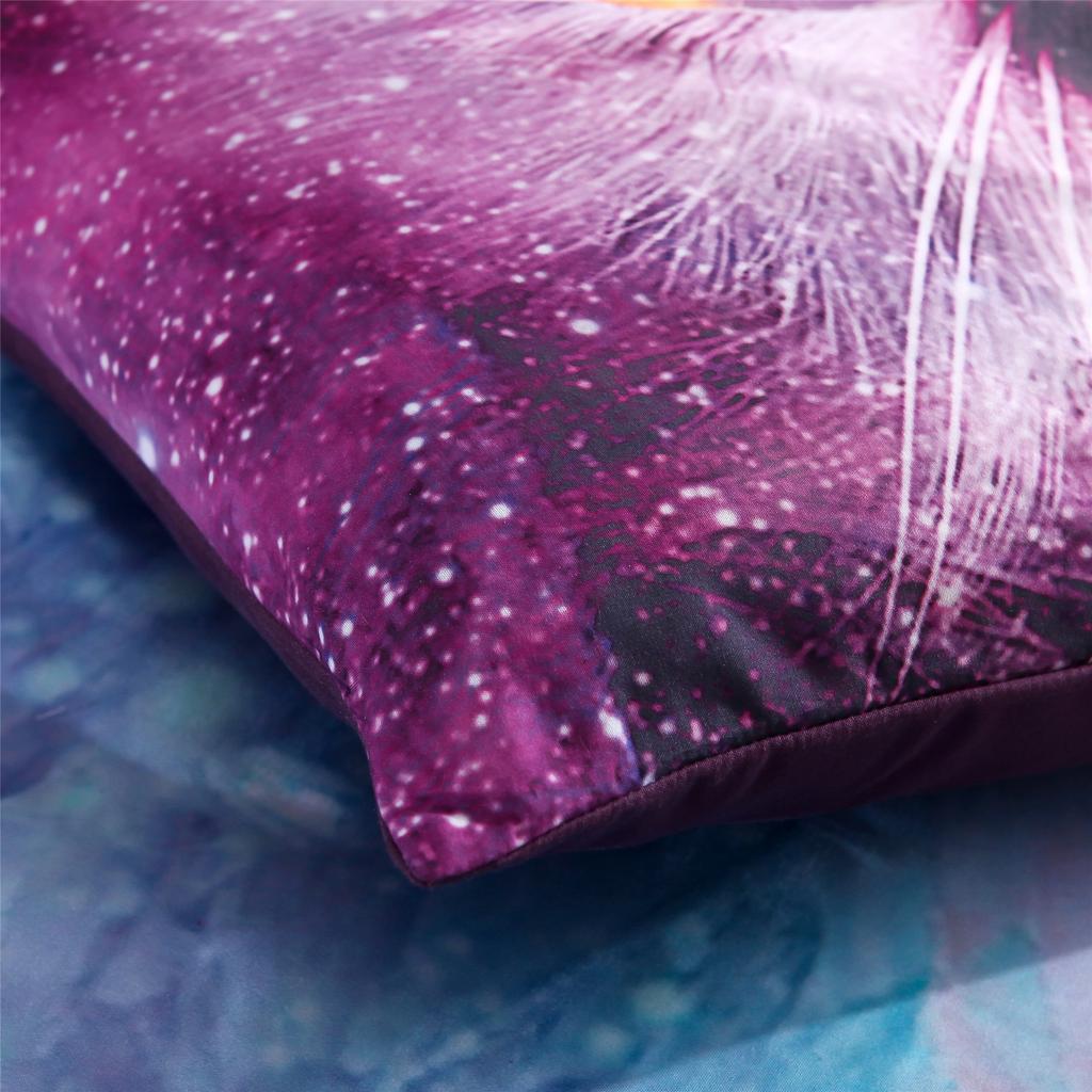 Deep Purple Galaxy Bedding Sets 3D Animals Glasses Cat Duvet Cover Sets Pilowcases Comforter Bedding Sets 228x228cm Quality 9D58