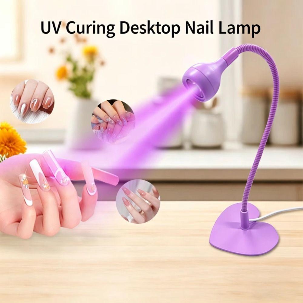 USB Plug In Desktop Nail Light 360 Degree Adjustable Nail Drying Lamp UV LED Nail Lamp Home Use