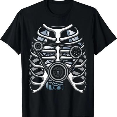 Skeleton Mechanic Car Engineer Funny Mechanical Engineering T-Shirt