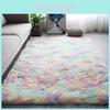 Thick Polyester Square Carpet For Bedroom And Living Room Stylish Tie-dye Rug For Girls Stain Resistant Floor Mat