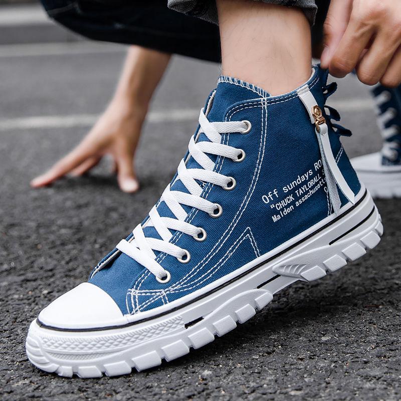 Zapatos Casuales para Hombre Zapatillas de Caña Alta Negro Zapato Masculino Lona Lujo Venta Nuevo en Oferta Calidad de Diseñador Legítimo Moda