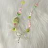 2026 Trendy Handmade Beaded Colorful acrylic Bowknot Star Pendant Necklace For Women Summer Y2k Sweet Aesthetic Neck Jewelry