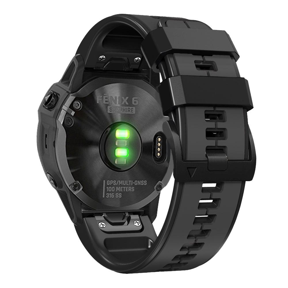 For Garmin Enduro/Tactix Delta/Tactix 7 Pro Pin Texture Silicone Watch Band 26mm Dual Colors Replacement Wrist Strap
