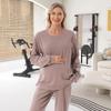 Maternity Fashion Spring/Autumn Two-Piece: Breastfeeding-Friendly Sweatshirt & Wide-Leg Pants Set for 2025