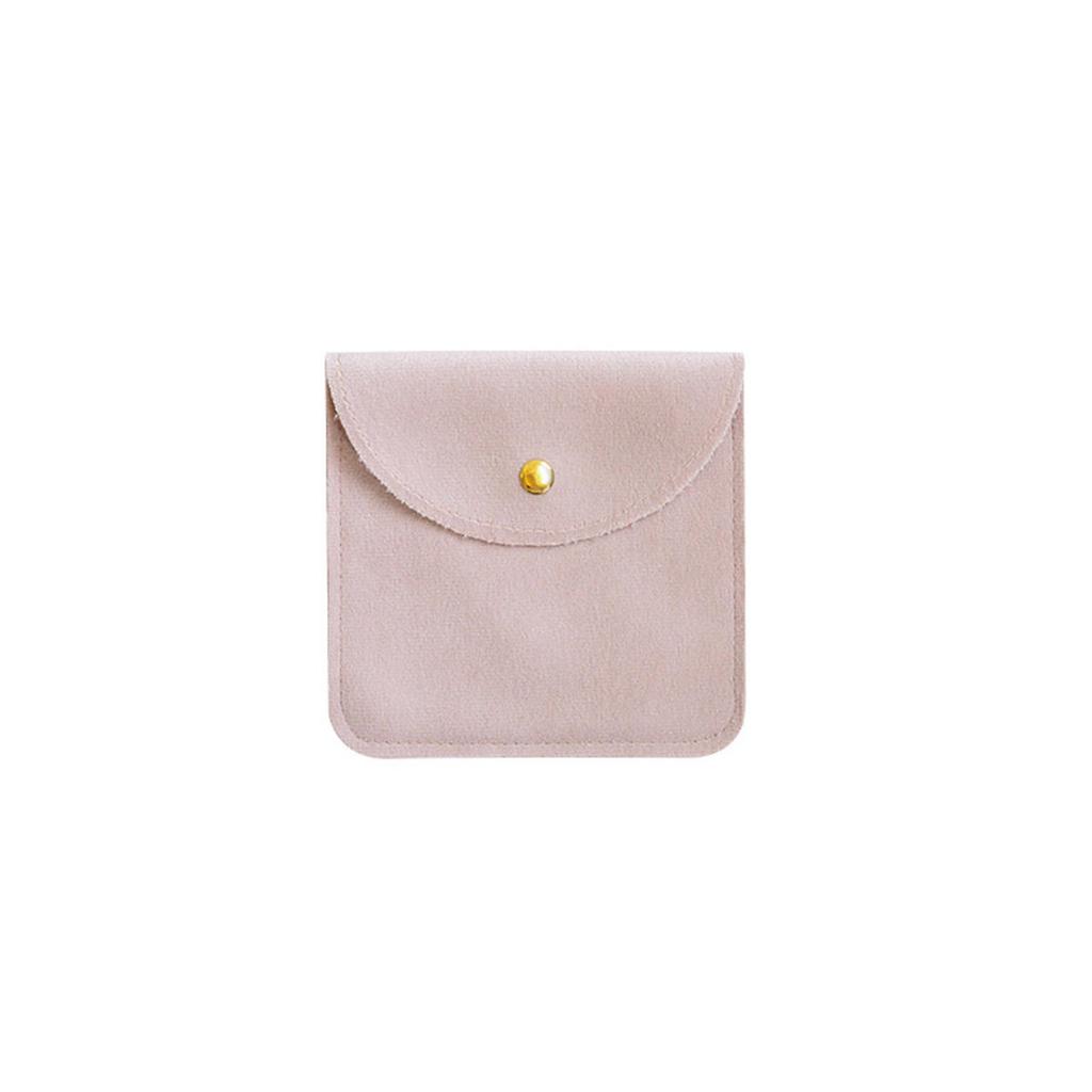 1pc Jewelery Pouch Packaging Bag Soft Velvet Gift Bracelet Necklace Earrings Rings Storage Button Velvet Bag Jewelry Organizer