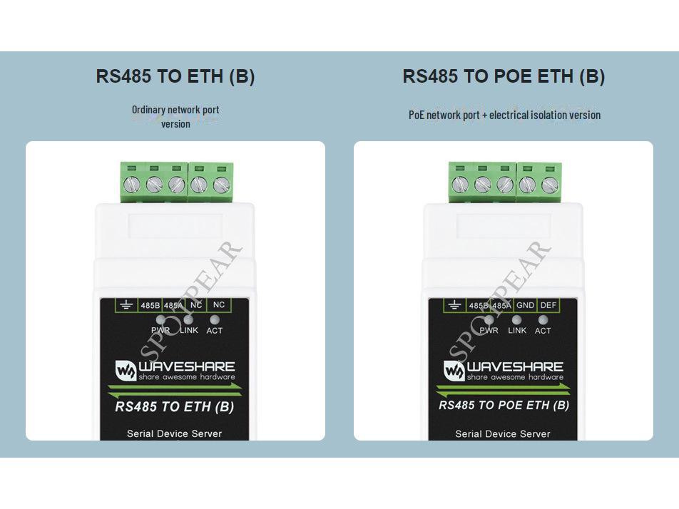 Industrieller RS485 zu RJ45 Ethernet Serieller Server mit TCP/IP, DIN-Schienenmontage und POE-Unterstützung.