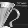 Kaffee-Dripper aus Edelstahl Tropfkaffee-Filtertasse Barista Pour Over Kaffeezubereitungstasse Handgebrühter Kaffeefilter V01 V02