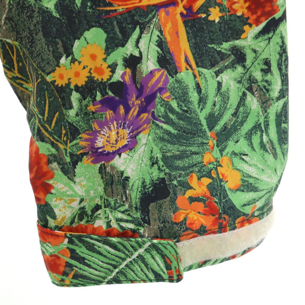 Columbia Botanical Flower Pattern Nylon jacket M Green system Outdoors Women Used