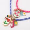 Malý květinový vícepřívěskový náhrdelník Letní dopaminový styl Sladký náhrdelník