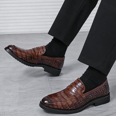 Neue Designer-Krokodilmuster-Penny-Loafer für Herren, Alleskönner, Freizeit-Schuhe, Formelle Hochzeitskleidung, Homecoming-Schuhe, Zapatos Hombre