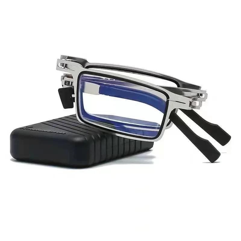 

Metal Foldable Reading Glasses with Grade 100°~+400° New Style Lightweight Pocket Elderly Eyewear with Free Glasses Case 300