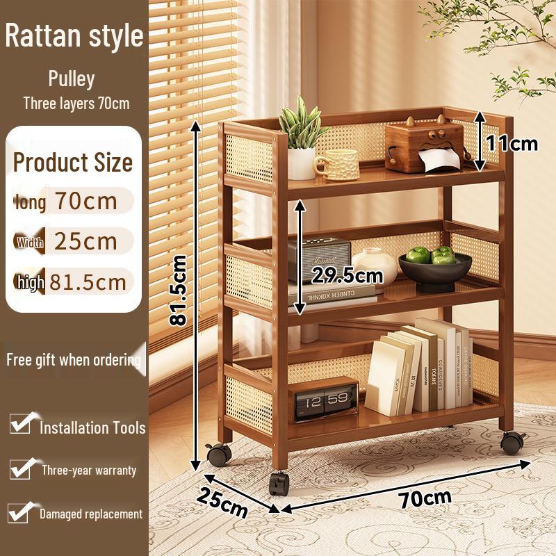 Többszintű mobil tárolóállvány: Álló, többfunkciós kocsi nappalihoz és háztartási cikkekhez.