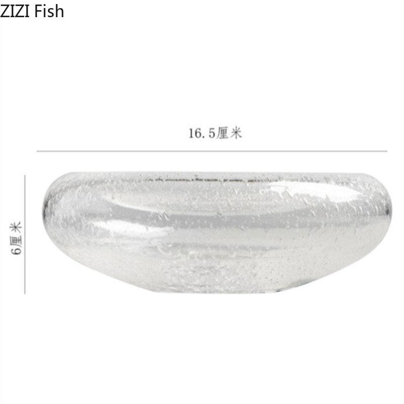 Double Glass Plate Creative Sushi Dessert Plate Restaurant Food Decoration Main Dish Nordic Style Home Kitchen Plate Tableware