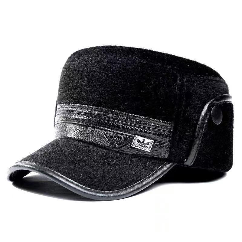 Men's Winter Warm Leather Hat with Ear Protection - Duckbill Style