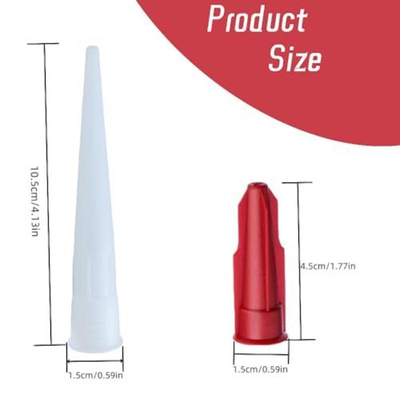 10/20Pcs Caulk Nozzle Glass Glue Tip Sealant Applicator Nozzle Plastic Sealant Nozzles For Window Tile Seam Construction Repair