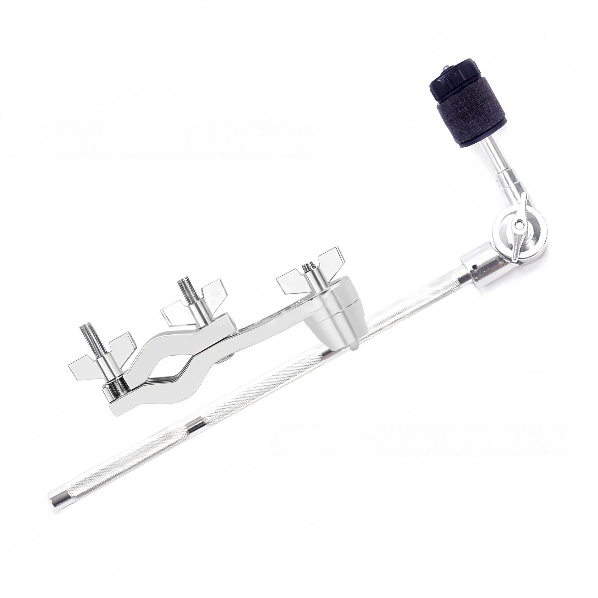 Arm-Mounted Cymbal Extension Clamp with Boom Stand Arm for Drum Kit