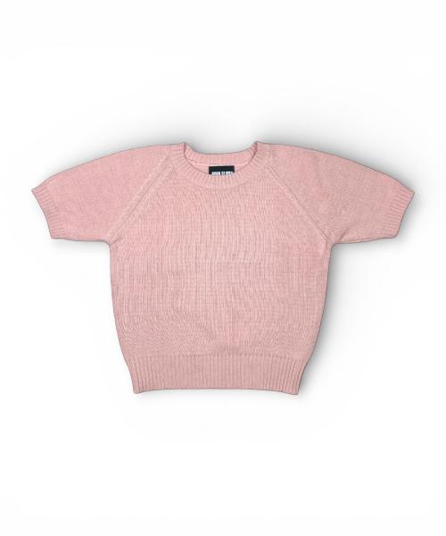 Bonseullipi Raglan Half-Sleeve Knit (Pink)