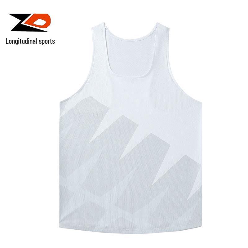 Мужская марафонка ZD быстросохнущая сверхлегкая беговая майка XL светло-серый