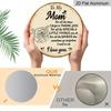 2D Flat, 1pc 7.87inch Round Aluminum Sign, "To My Mom I Love You" Quote, Vintage Rose Design, Mother's Day Metal Wall Art, Rustic Decor for Home