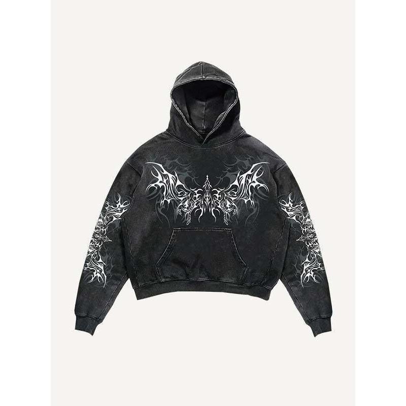2026 Skull Print Hoodie Men - Lightweight Air Layer Sweatshirt Casual Streetwear Long Sleeve Pullover With Front Pocket