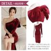 GRAXIA Cabaret Long Hostess Cabaret Club Lounge Size L Dress, Dress, One-Shoulder Dress, Dress, Dress, Slit, Décolleté Dress, Velvet, Ribbon, Women's,