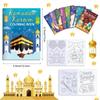 1-4Set Ramadan Coloring Book Gold Moon Fillers DIY Painting Drawing Book for Children Graffiti Book for Party Supplies and Gifts