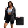 Damen faltbarer Regenmantel schmal geschnitten Windbreaker Jacke für Outdoor Reisen
