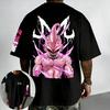 Dragon Ball Anime Cotton T-shirt 2026 Summer New Majin Buu Printed Men's Street Hip Hop Oversized Casual Short Sleeve Top