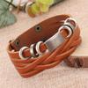 Vintage Men's Women's Faux Leather Multilayer Bracelet Bangle Wristband Jewelry