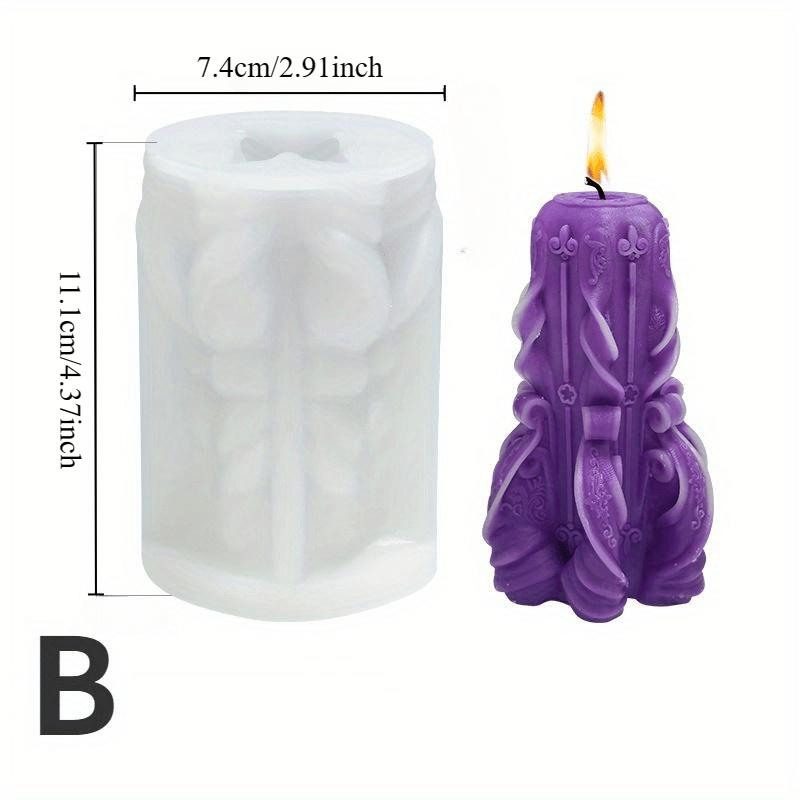 

3D-форма для резных силиконовых свечей | Инструмент для создания ароматерапии, мыла и смолы своими руками B