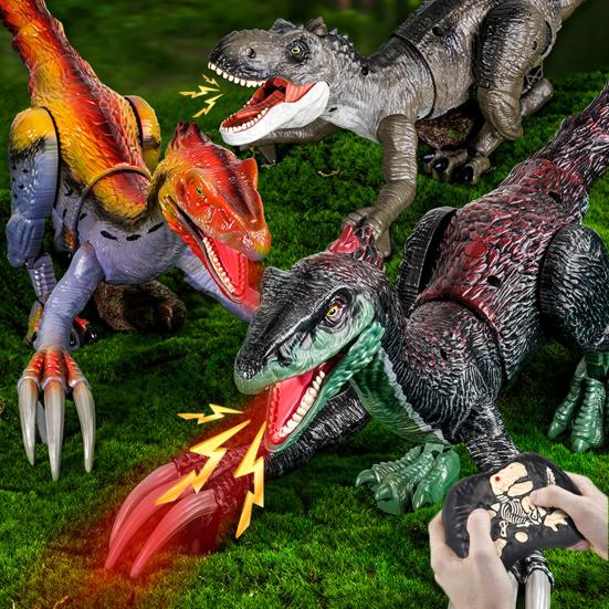 

2,4 ГГц игрушка-динозавр с дистанционным управлением и звуковым светом, подвижный сустав, рев, распыление, ходьба, детская радиоуправляемая игрушка-динозавр, подарок для малышей, мальчиков и девочек