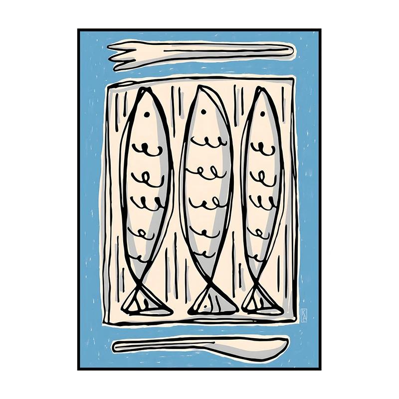 Sardinenbüchse Poster Modern Klassisch Druck Ausstellung Surrealismus Leinwandbild Wandkunst Bild für Zimmer Zuhause Küche Dekorat
