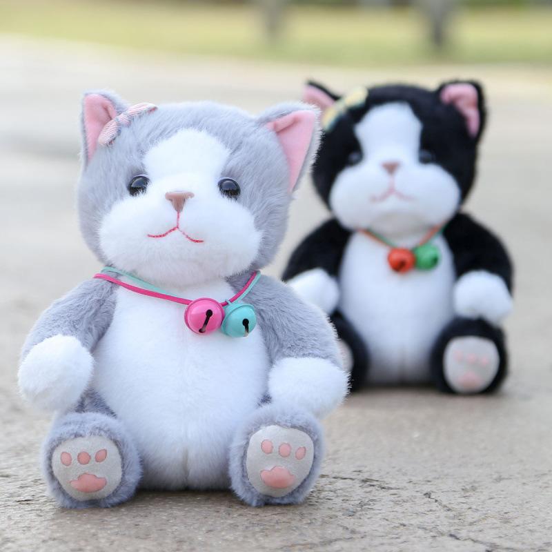 Glocke Sitzende Katze Plüschtier Puppe Katze Puppe Kindergeschenk Stoffpuppe Kratzmaschine Puppe