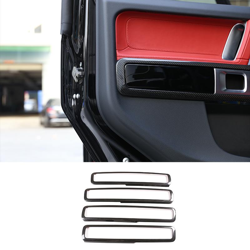 For Mercedes-Benz G-Class 2019-2020 Interior Exterior Decoration Accessories W463 G350 G500 Real Carbon Fiber Protection Sticker