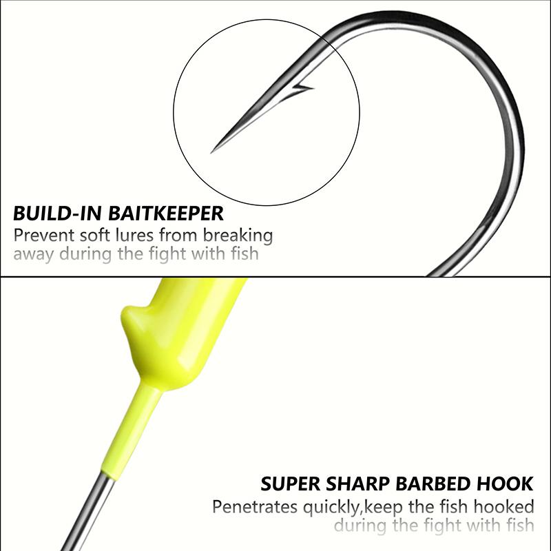 10pcs/lot New Strong Jig Head Hook 3.5g 5g 7g 10g 12g 14g 18g Fishing Hook Jig Lure Hard Baits Soft Worm Fishing Tackle Universal Lure Jig Hook