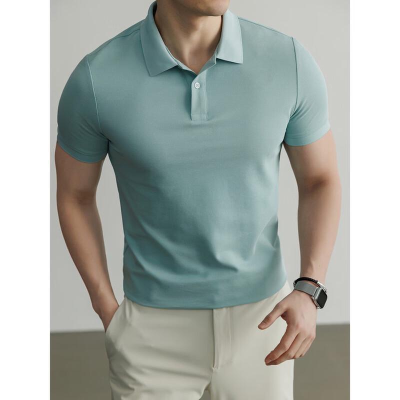 

ROMON Men s Modal Cotton Breathable Solid Color Polo Shirt L