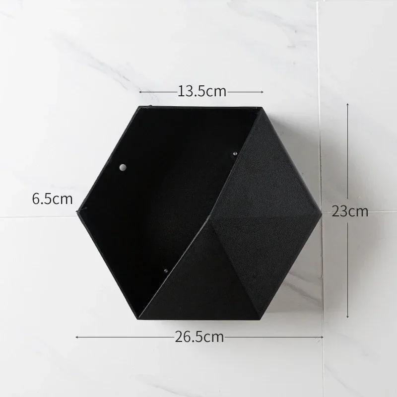 Nordic Style Wooden Decor Wall Mount Hexagonal Frame Books Toys Flower Pot Storage Shelf Holder Figurines Display Crafts Shelves