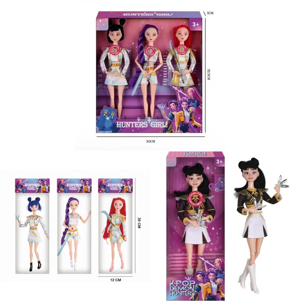 Kpop Demon Hunters Rumi Mira Zoey Articulated Doll With Led Lights And Music For Collectors