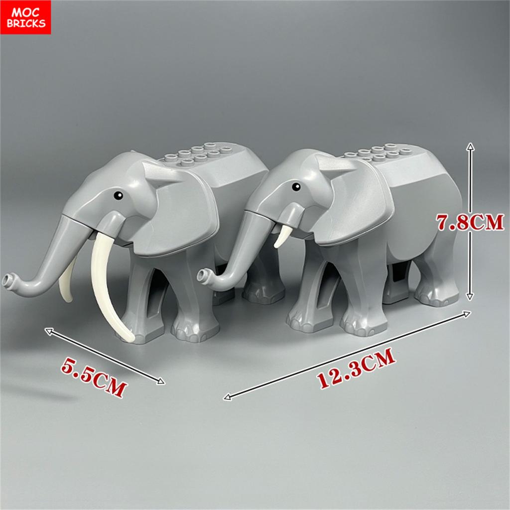 MY OWN CREATION Blocks Animal War Elephant Habitat Thick Forest Grassland Desert Ancient Battle Scene Assembled Building Blocks Children Playthings