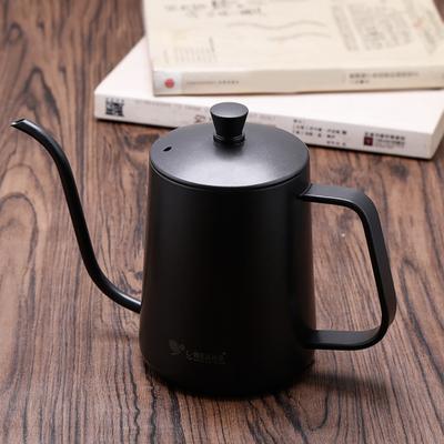 600 ml langer Topf aus Edelstahl mit schmalem Auslauf für Kaffee über Stahlguss-Wasserkocher mit Schwanenhals