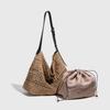 2025 New Summer French Style Lazy Beach Vacation Bag Niche Straw Woven Handmade Women's Bag Large Capacity