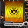 ArazzoBorussia Dortmund Nome Personalizzato Testo Appeso a Parete Personalizzato Arazzo Decorazione Parete Casa