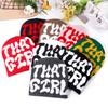 Knit Hat With Letter Embroidery For Winter Warmth Casual Unisex Street Style