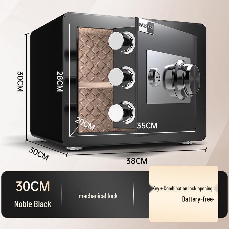 Onaisi 45cm All-Steel Home Safe with Mechanical Lock and Key, Anti-Theft Design