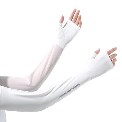 Sunscreen Ice Sleeves for Women In Summer Half Finger Outdoors Extended UV Fast Drying Breathable Ice Silk Mesh Sleeve