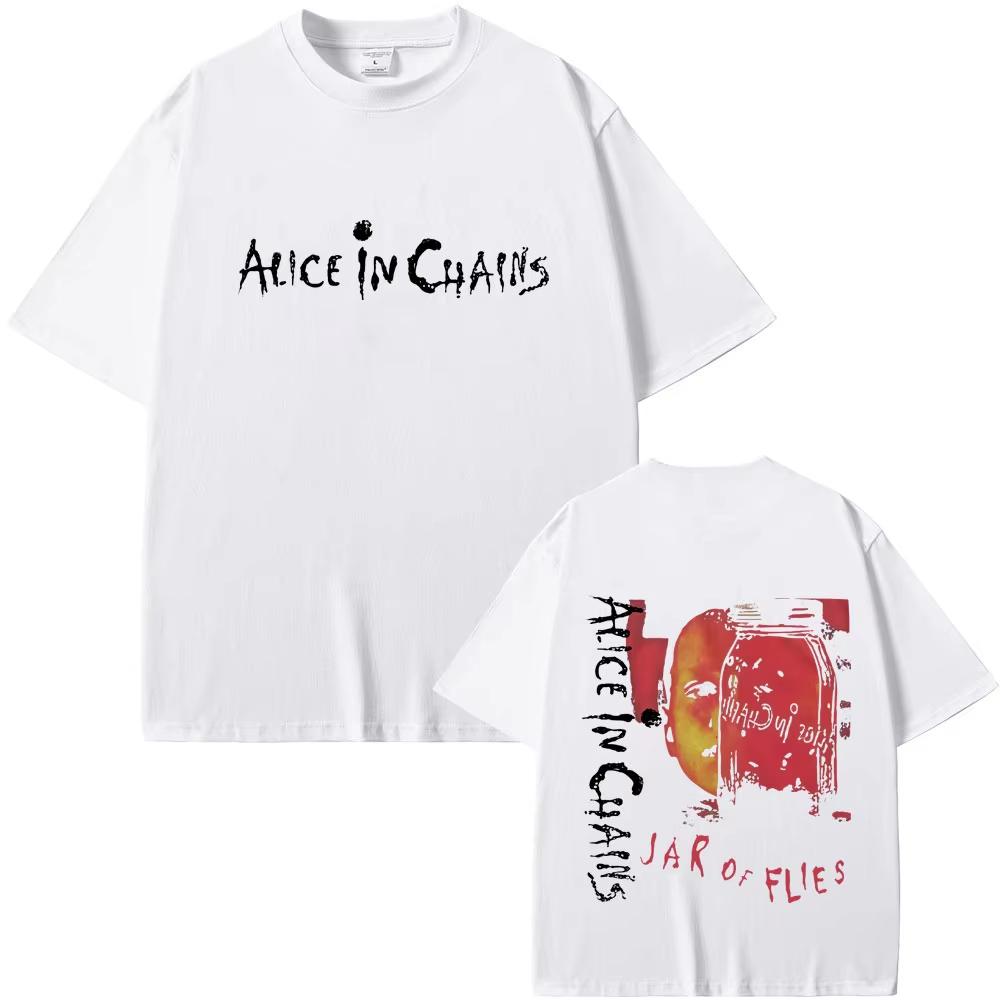 

Рок-гурт Alice in Chains Футболка з альбомом Jar of Flies Літня чоловіча жіноча вінтажна повсякденна бавовняна футболка Унісекс Мода Вуличний одяг M