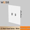 European Standard Multi-position Wall Socket with Flame Retardant Protection and Simple Design 